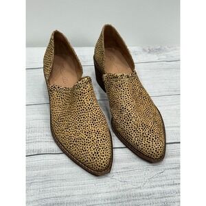 Madewell Tan Cheetah-Print Pointed Leather Mules